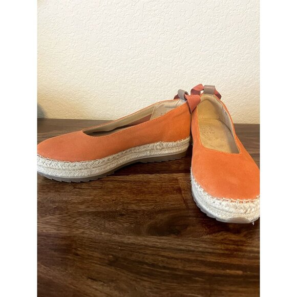 NEW NATURALIZER Womens Orange Platform Suede Platform Slip On ankle tie 7.5 - Picture 3 of 8